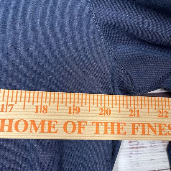 Mizzen+Main Polo Mens Medium Trim Fit Navy Blue L/S Pullover Shirt Performance - Picture 9 of 11